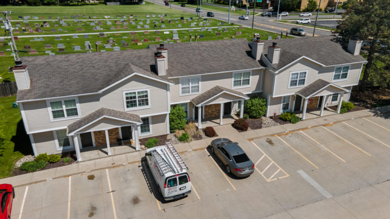 Newly renovated apartment unit parking at the Waterford Apartments in Fort Wayne, Indiana.